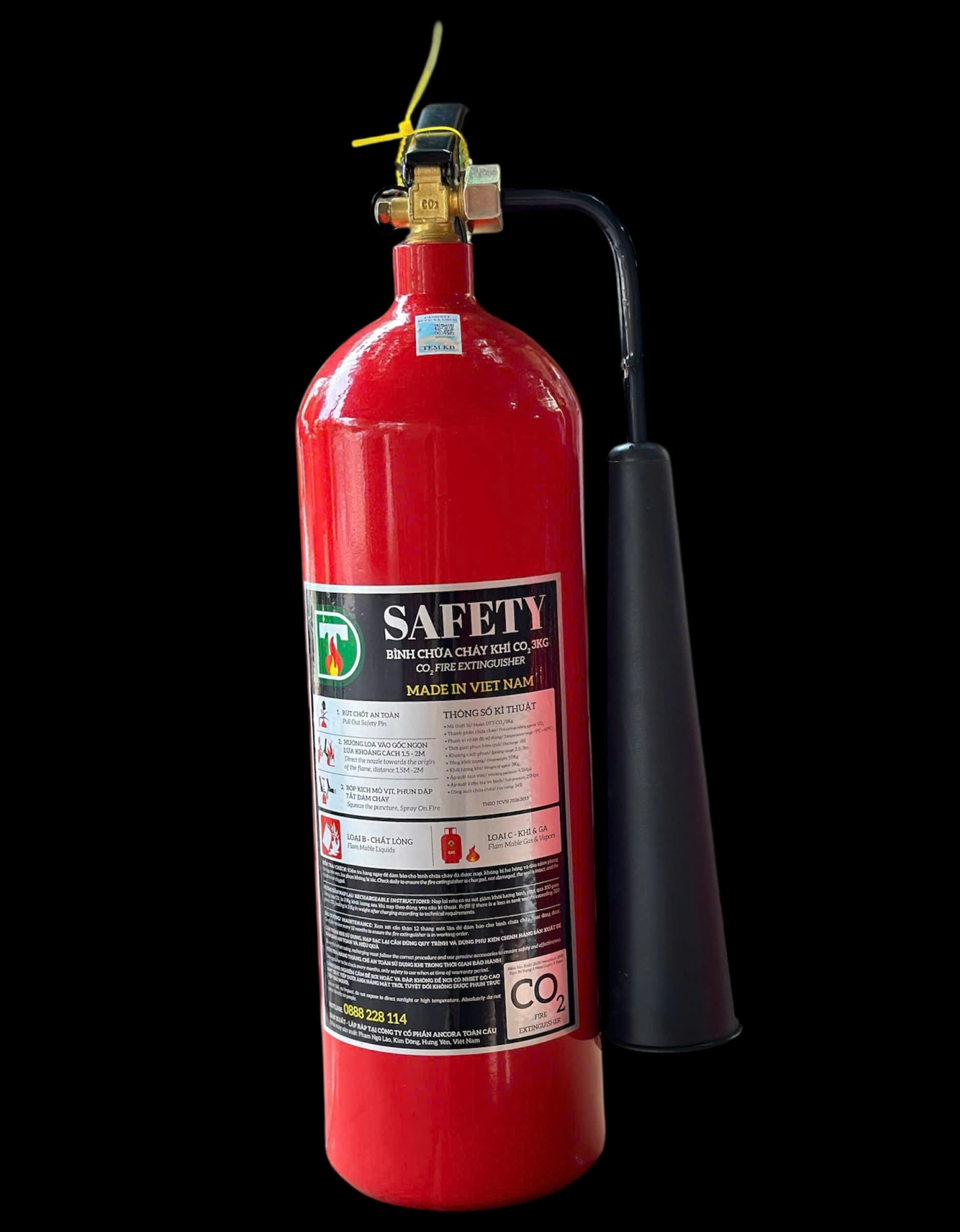 BÌNH CHỮA CHÁY KHÍ CO2 - 3KG